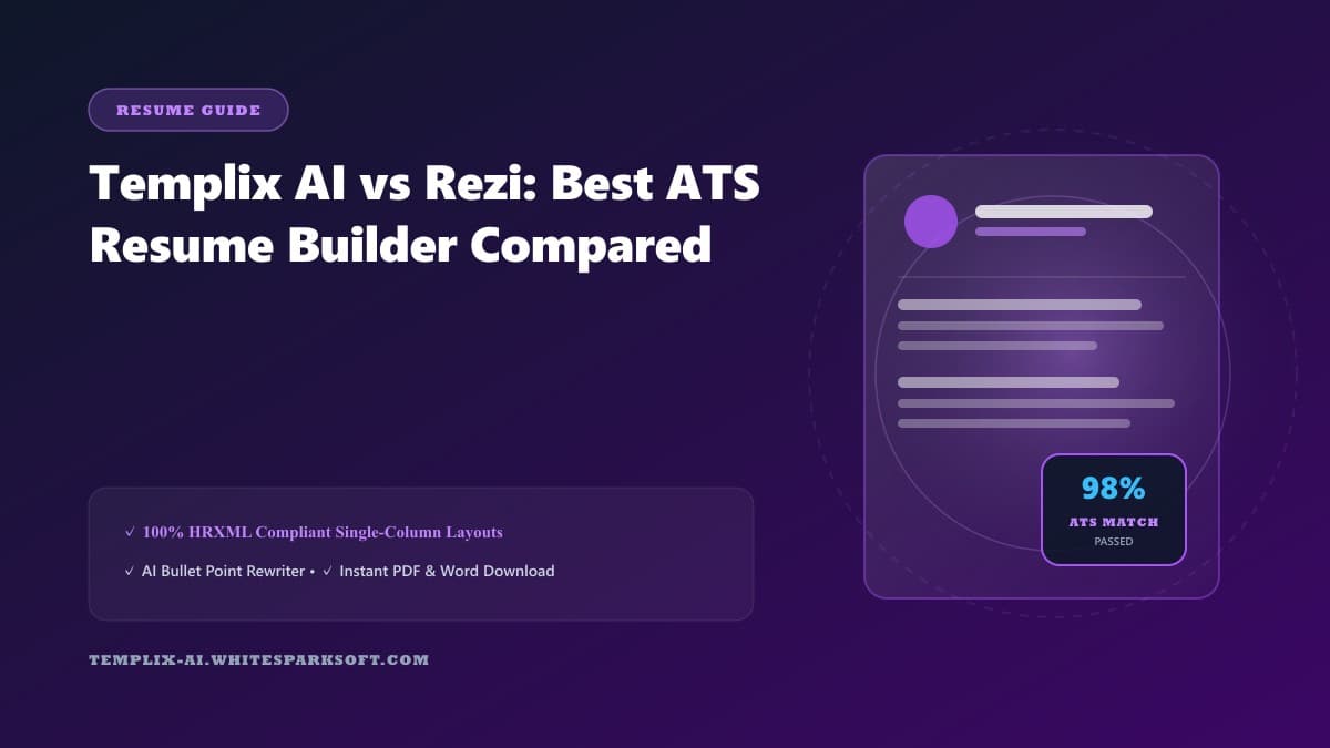 Templix AI vs Rezi: Best ATS Resume Builder Compared