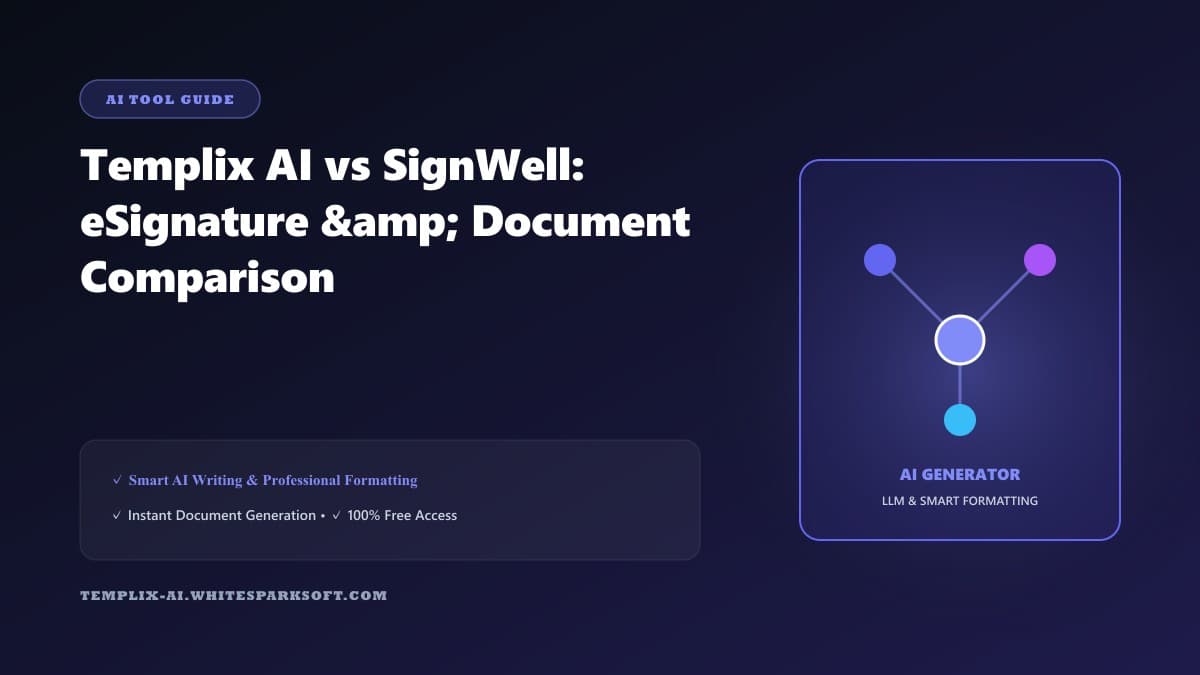 Templix AI vs SignWell: eSignature & Document Comparison
