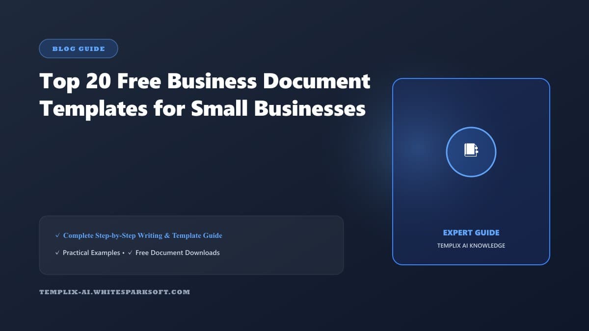 Top 20 Free Business Document Templates for Small Businesses — Templix AI guide Top 20 Free Business Document Templates for Small Businesses — Templix AI guide