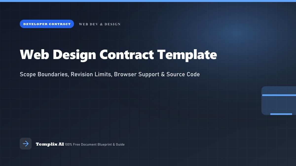Web Design Contract Template: Scope, Revisions, and Ownership Explained — Templix AI guide Web Design Contract Template: Scope, Revisions, and Ownership Explained — Templix AI guide