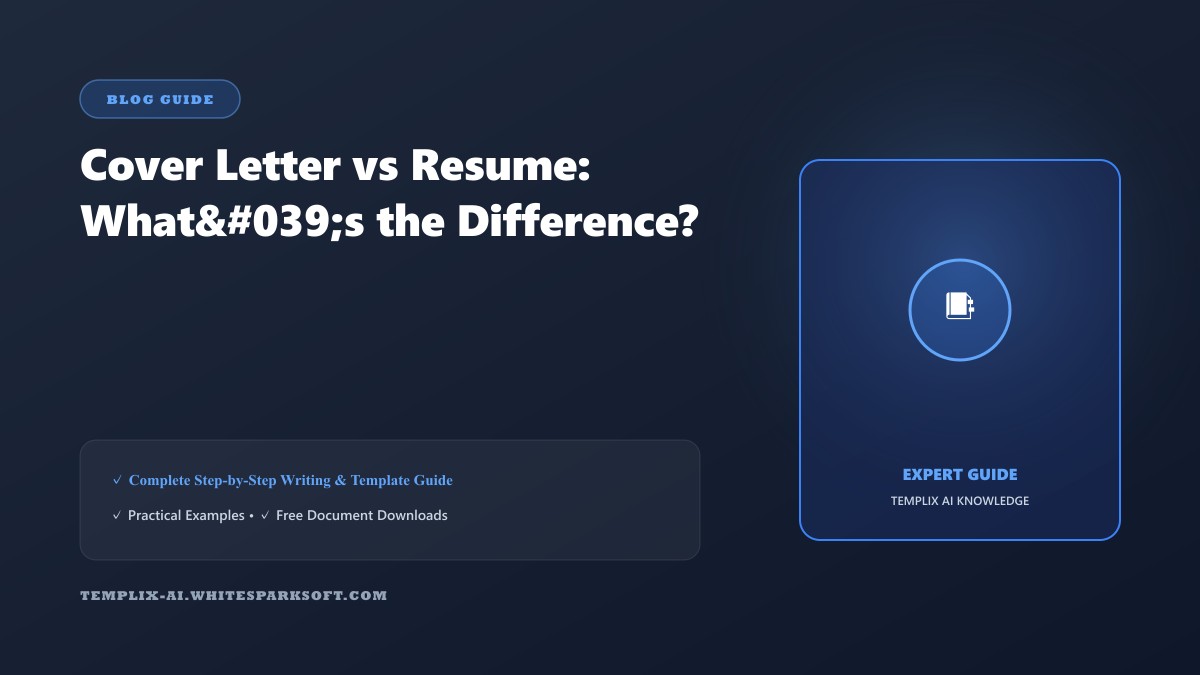 Cover Letter vs Resume Difference