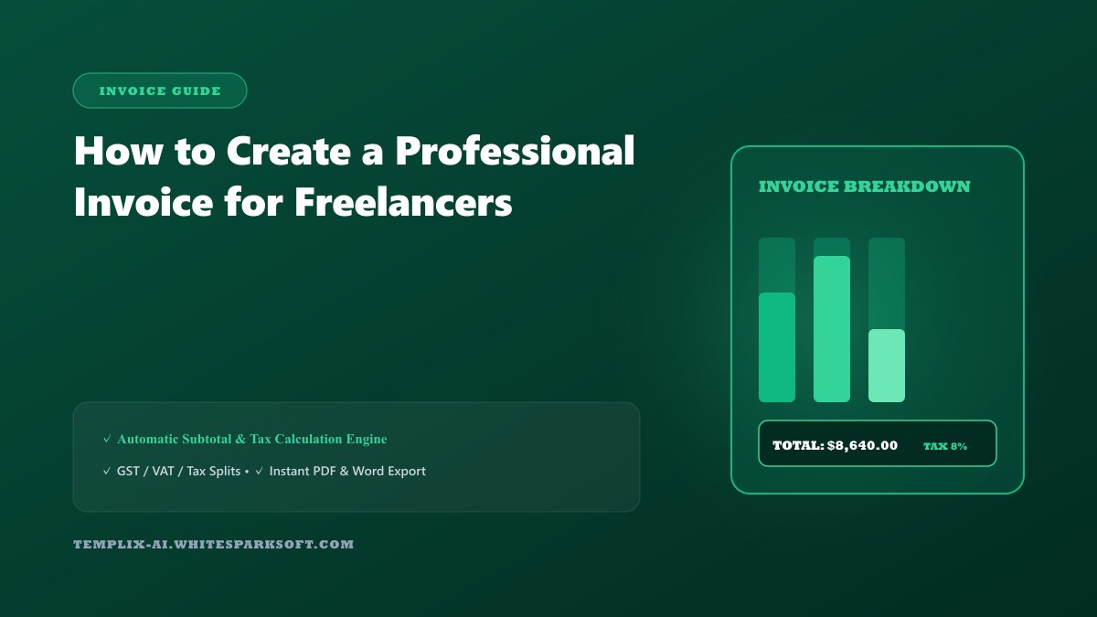 How to Create a Professional Invoice for Freelancers