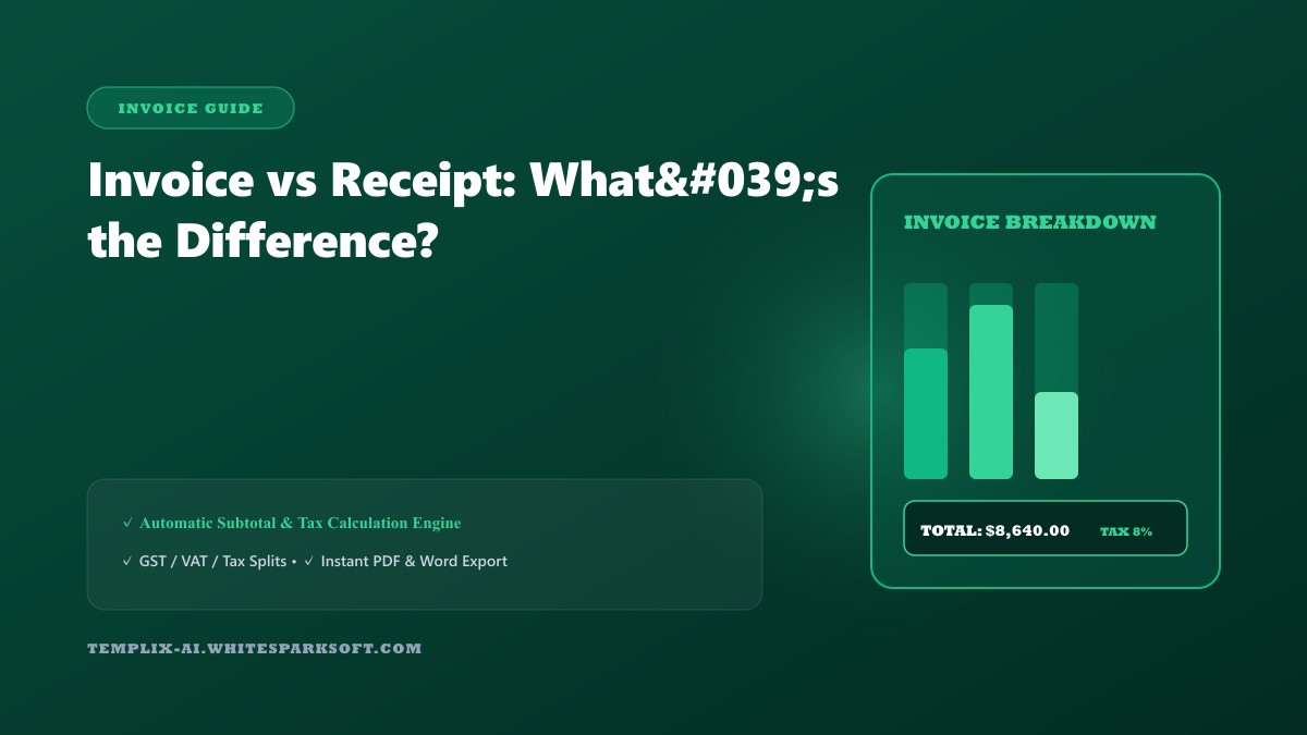 Invoice vs Receipt Difference