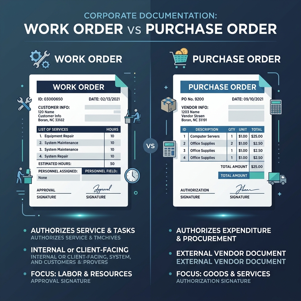 Work Order vs Purchase Order